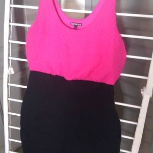 Little black and pink dress Express Large Cute sexy dress